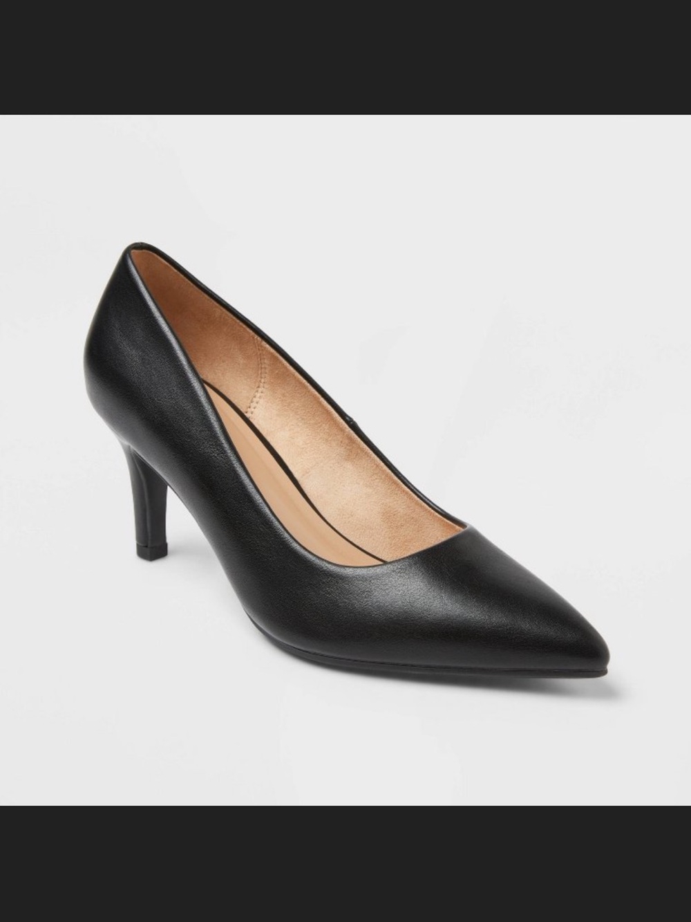Target Black Pointed-Toe Mid Heel Pump